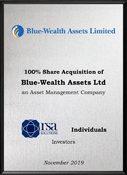 Blue-Wealth Assets Limited tombstone