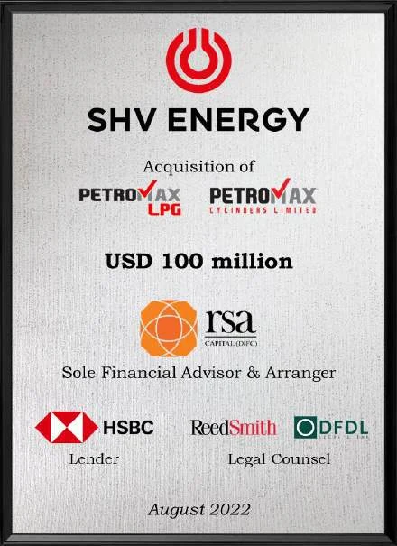 SHV Energy — Acquisition of Petromax LPG & Cylinders, US$100 million, Aug 2022